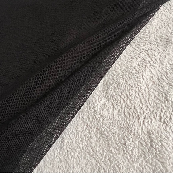 Hunza 80s 90s Vintage Mesh Sequin Embellished Sleeveless Midi Slip Dress Black - Picture 7 of 11